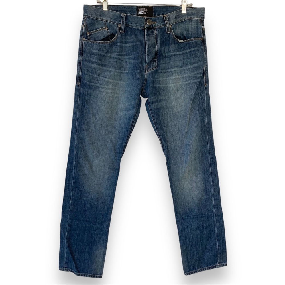 William Rast Men's Taper Leg Medium Wash Blue Jeans Denim Pants 34x32